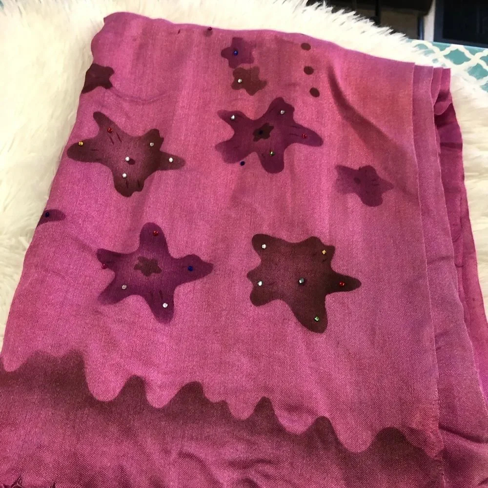 Pinkish Purple Scarf One size